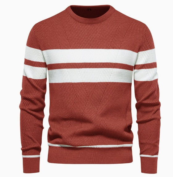 Luxury Striped Wool Sweater