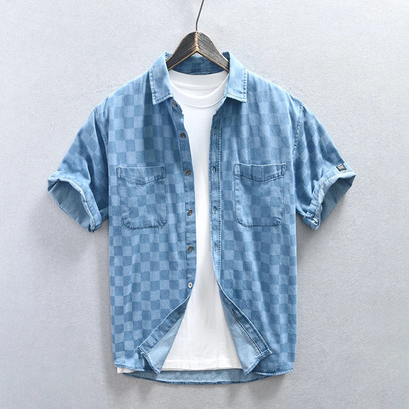 Plad Denim Shirt
