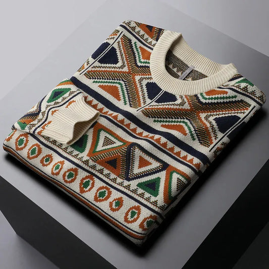 Premium Jacquard Knit Pullover