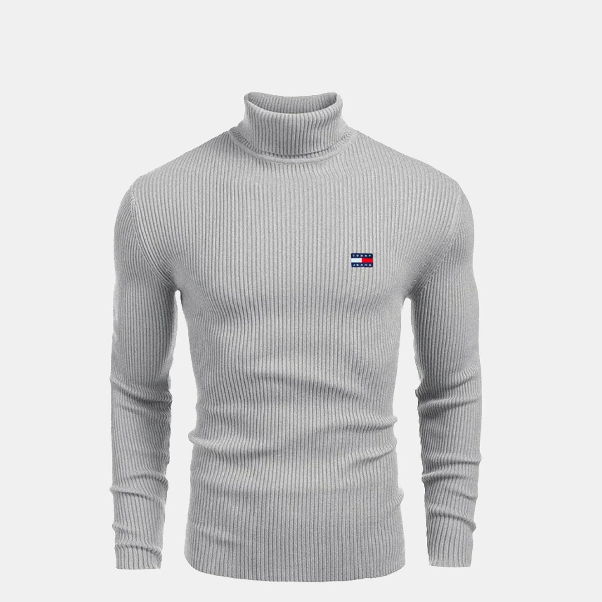 TH Turtleneck Cable-Knit Wool Sweater